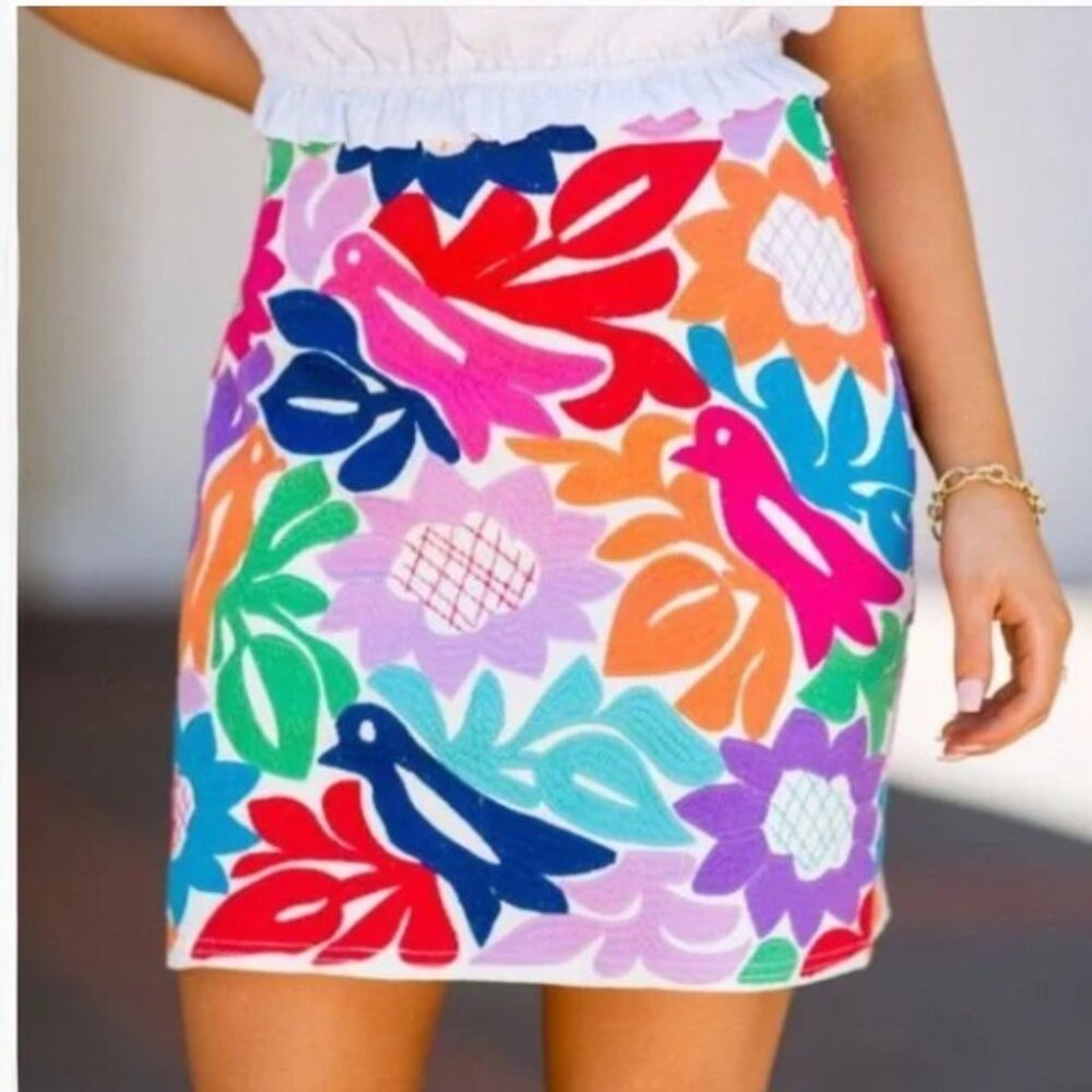 j.marie White Embroidered Skirt (purchased from boutique)